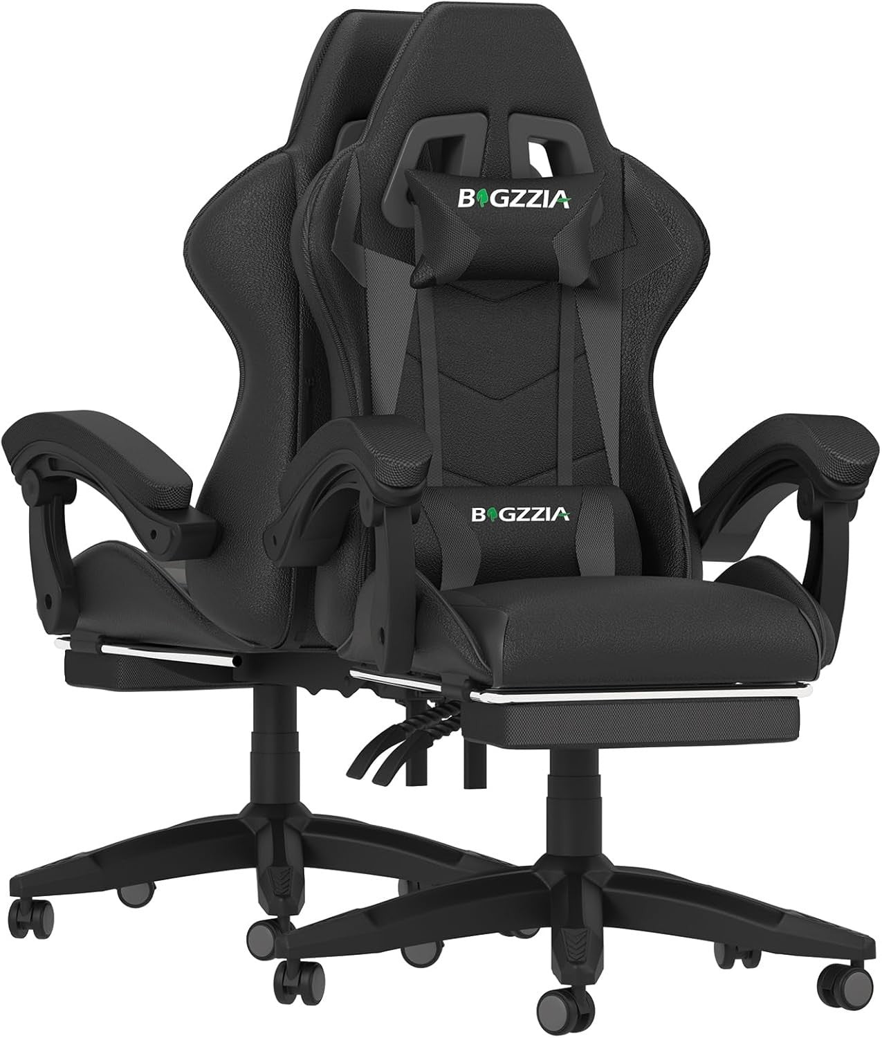 High Back Gaming Chair RGB LED Lights Reclining Computer Office Swivel Desk Seat