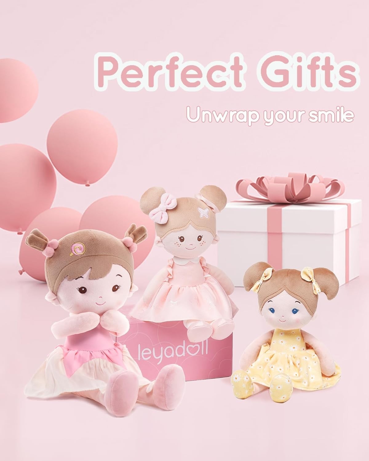 16” Soft Baby Doll Plush Rag Doll First Baby Toy for Toddlers 1+ Gift