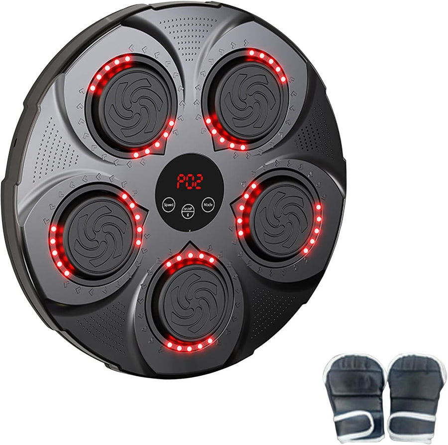 Music Boxing Machine Bluetooth LED Punch Pad Wall Mounted Home Gym Trainer
