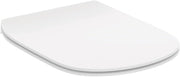 Slim Toilet Seat White Sandwich Soft Close Duroplast Stainless Hinges