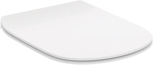 Slim Toilet Seat White Sandwich Soft Close Duroplast Stainless Hinges