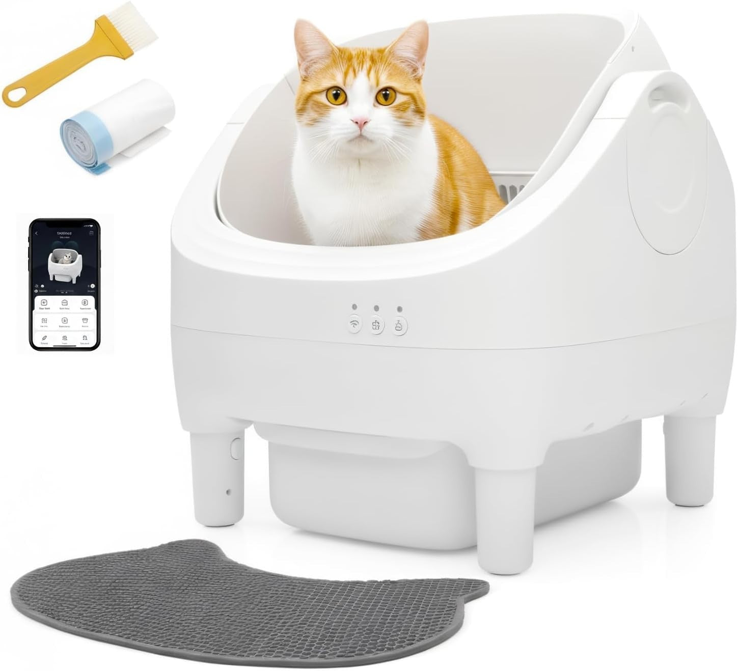 Self Cleaning Cat Litter Box App Control XL Auto Smart Multi Cat Tray