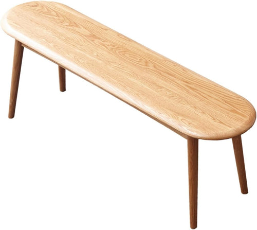 Solid Oak Wood Dining Bench Original Wood Half-Round Seat 39in