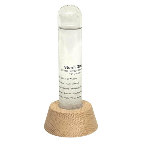 Weather Predicting Storm Glass Barometer Ornament | 14cm Desk Forecaster Decor