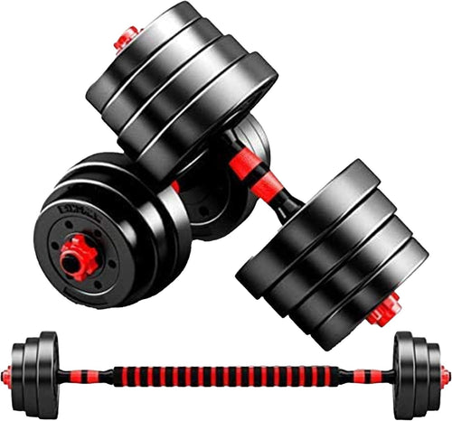 30kg Adjustable Dumbbell Barbell Set Connecting Rod Home Gym Weights