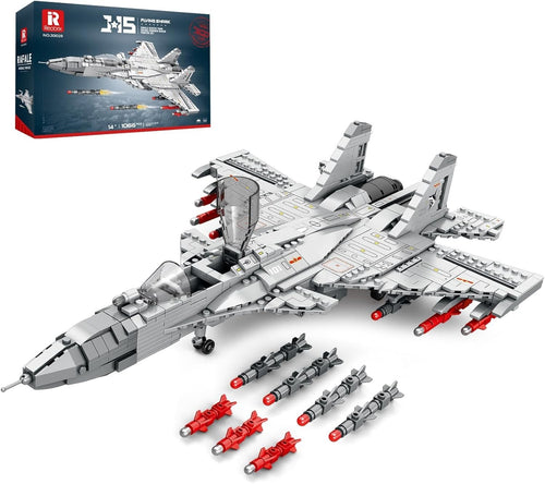 Military Jet Model Kit 1066PCS | Movable Wings STEM Gift Plane Toy 14+