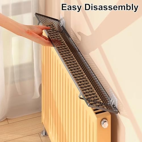 Radiator Shelf Wall Mount Cover with Adhesive Hooks | Indoor Storage & Display