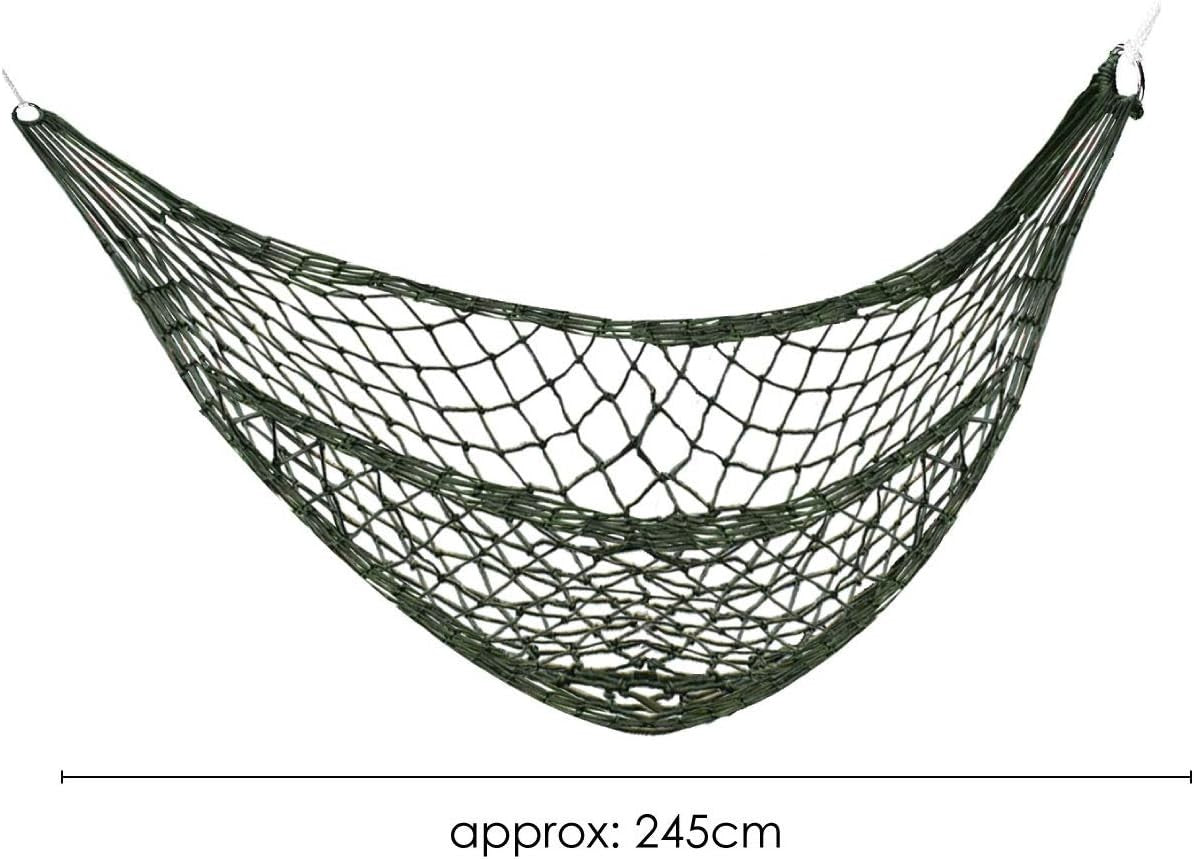 Heavy-Duty Nylon Camping Hammock with Metal Rings – Portable & Durable