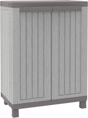 2-Door Plastic Storage Cabinet with Adjustable Shelf | Multi-Purpose Organizer