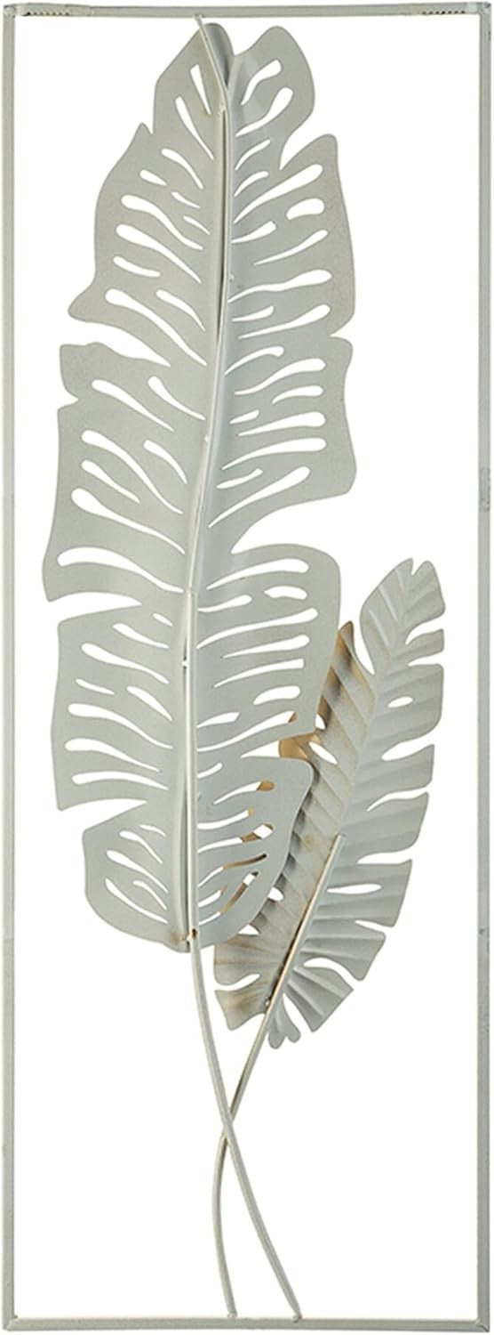 Gold Feather Wall Art Metal Modern Decorative Accent Wall Decor
