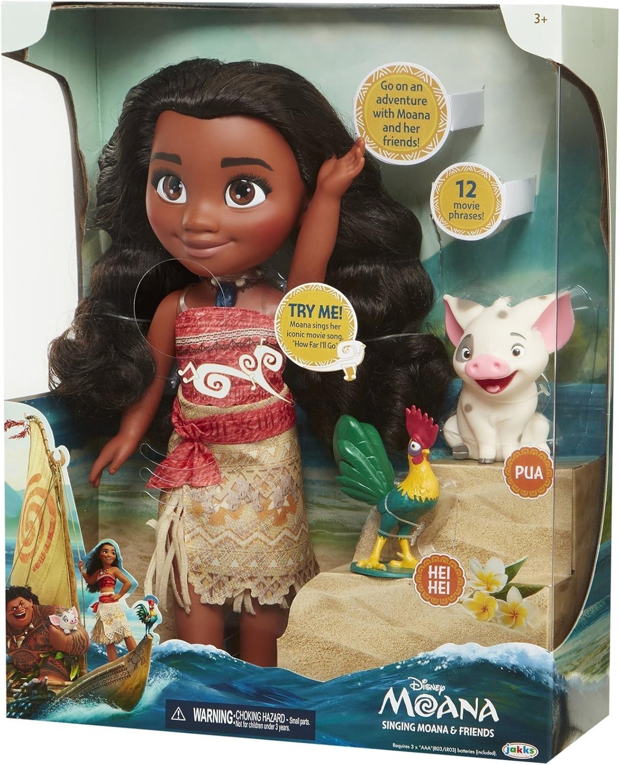 15in Singing Island Princess Doll Light-Up Necklace Animal Friends