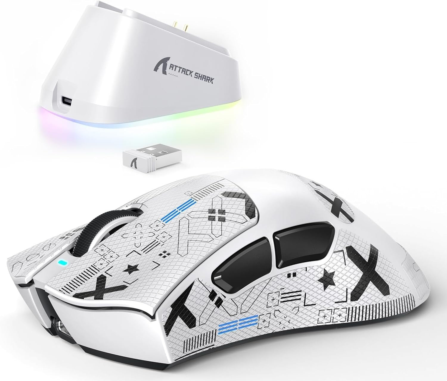 Wireless Gaming Mouse 25000 DPI 65g RGB Dock 100M Clicks