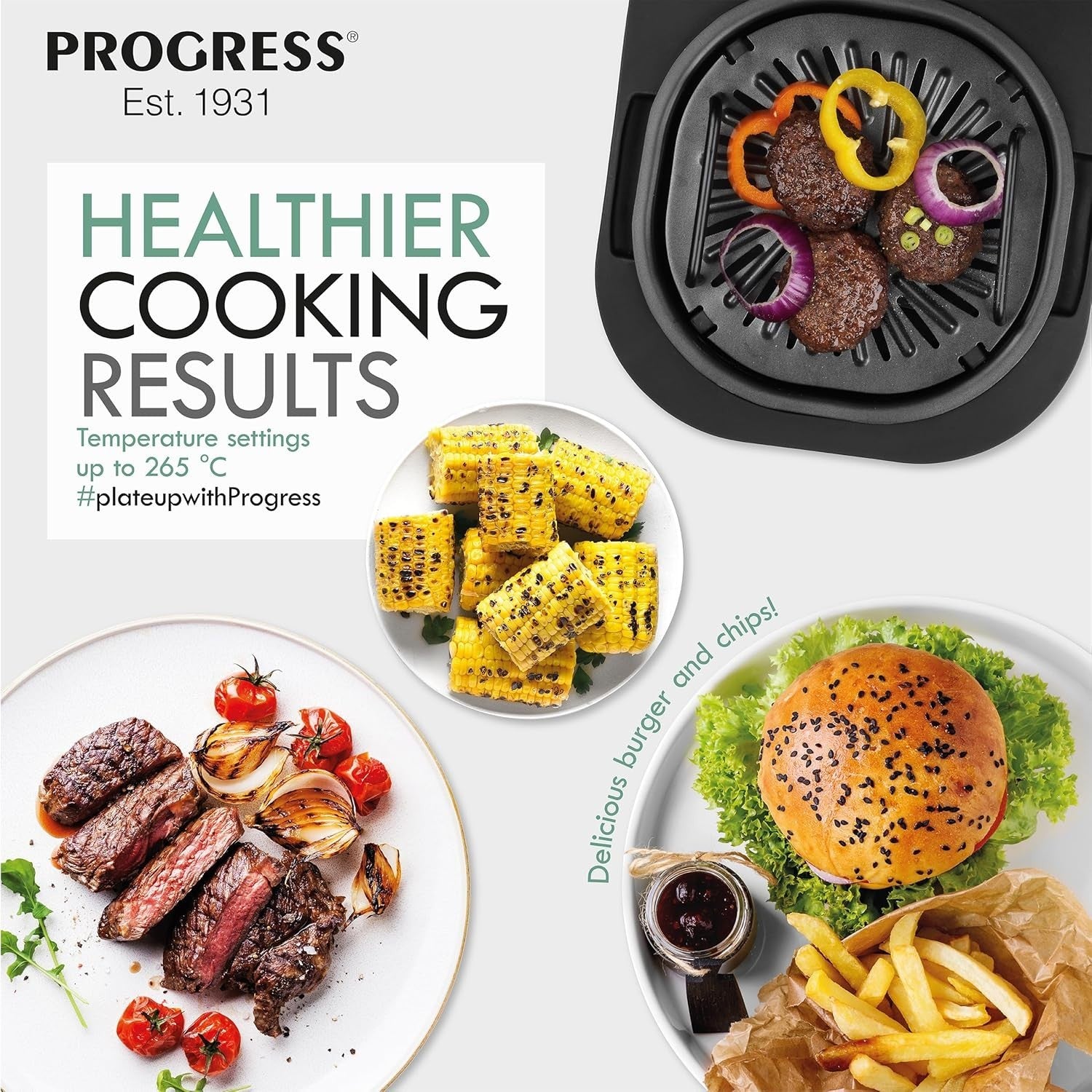 5.2L Air Fryer Grill 5in1 Smokeless Digital Multicooker 1760W Probe