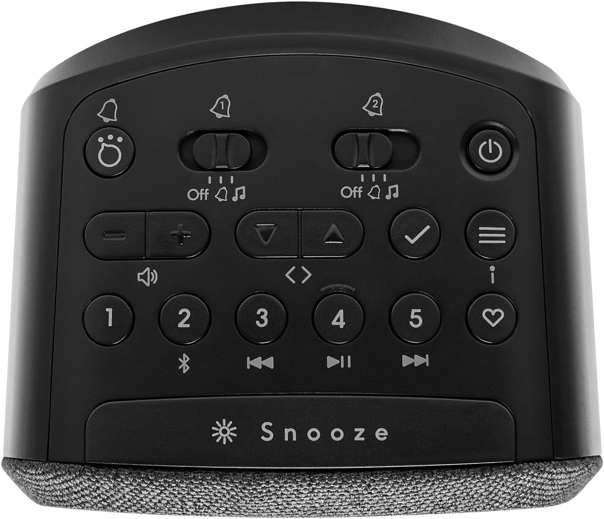 DAB Digital Clock Radio Bluetooth Black Colour Display Dual Alarm Bedside