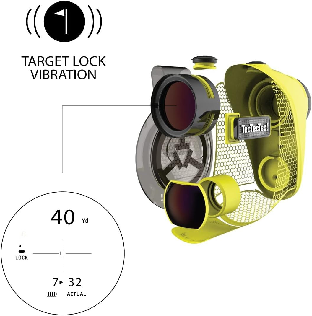 Golf Rangefinder with Slope Flag Lock Magnetic Holder Laser 1200 Yards