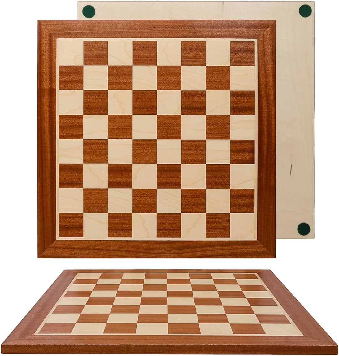 48cm Professional Wooden Chess Board Inlaid Sycamore Mahogany Tournament