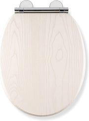 White Oak Wooden Toilet Seat Soft Close Quick Release Antibacterial Durable