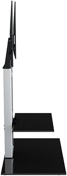 TV Floor Stand Mount for 32-65” Screens Glass Shelves Cable Tidy