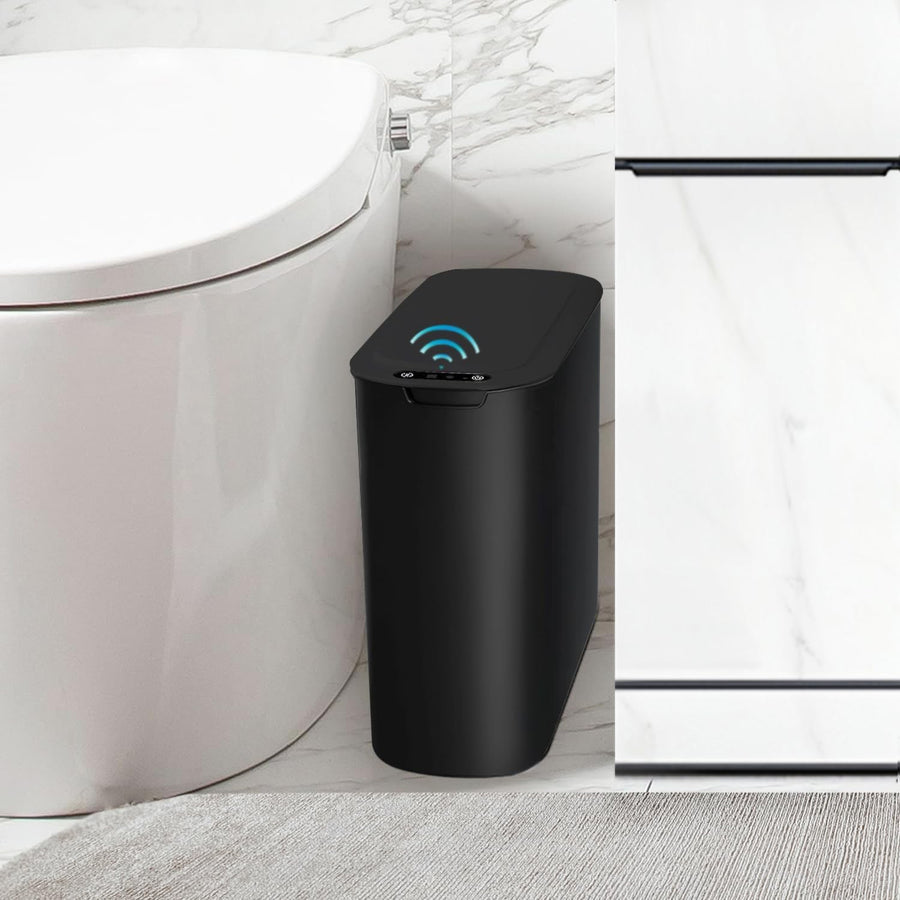 Automatic Touchless Bathroom Bin 2.6 Gallon Slim Motion Sensor Black