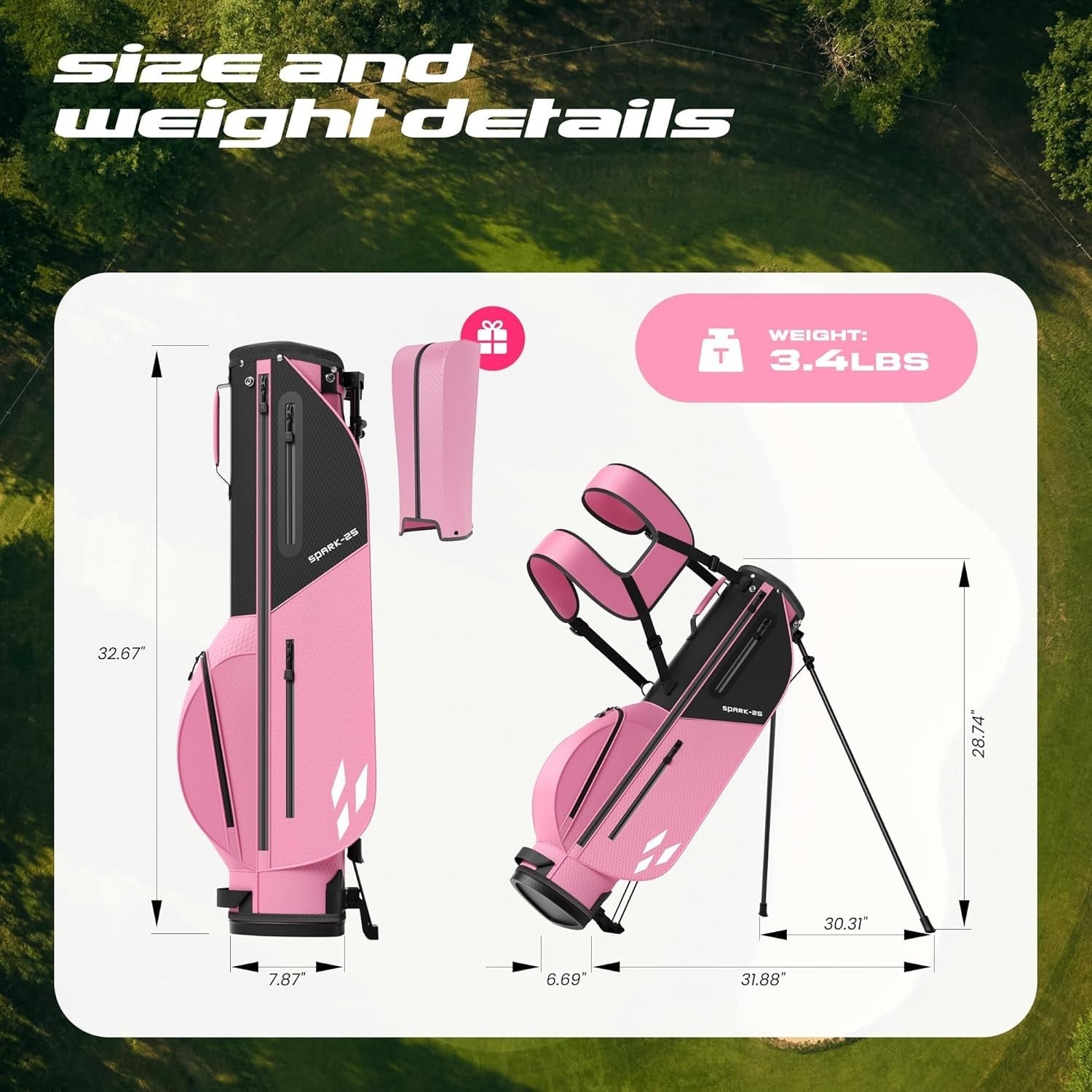 Kids Golf Club Set Ages 9–12 Right Hand Junior Stand Bag Driver Hybrid