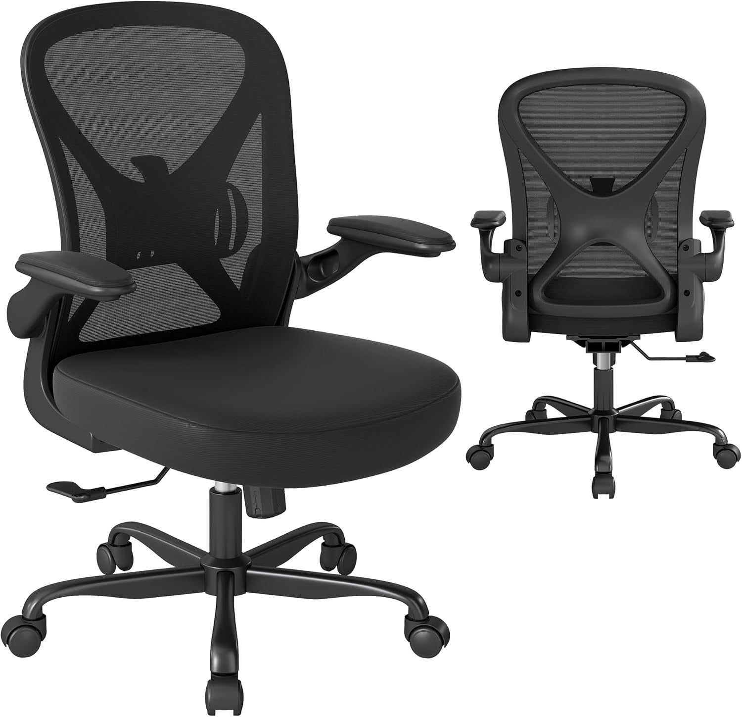 Ergonomic Mesh Office Chair Lumbar Support Swivel Desk Task Armchair Black