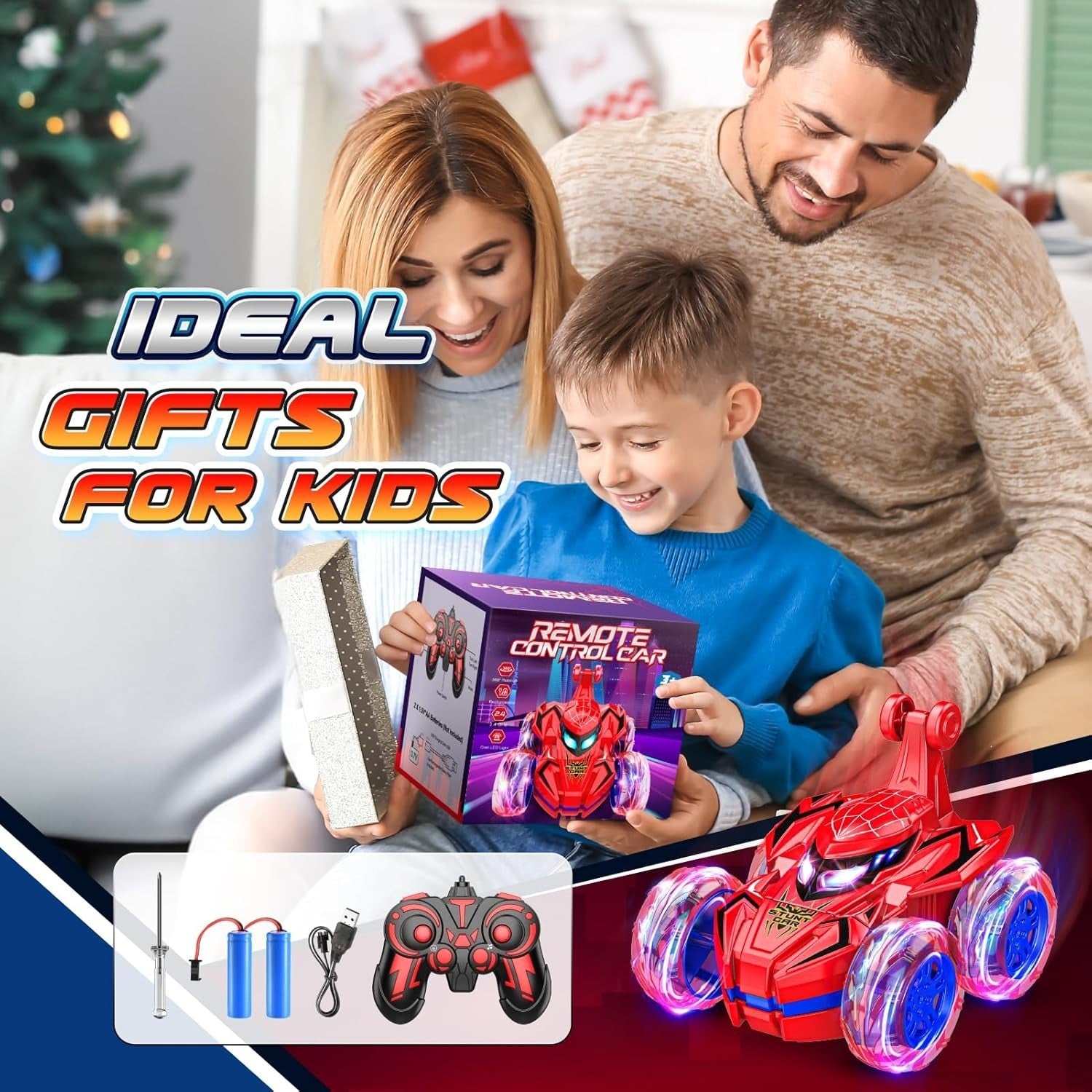 360° Flip RC Stunt Car for Kids | Off-Road Remote Control Toy 3–9 Years Boys