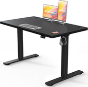 Electric Height Adjustable Desk 120x60cm | Sit Stand Office Table Black