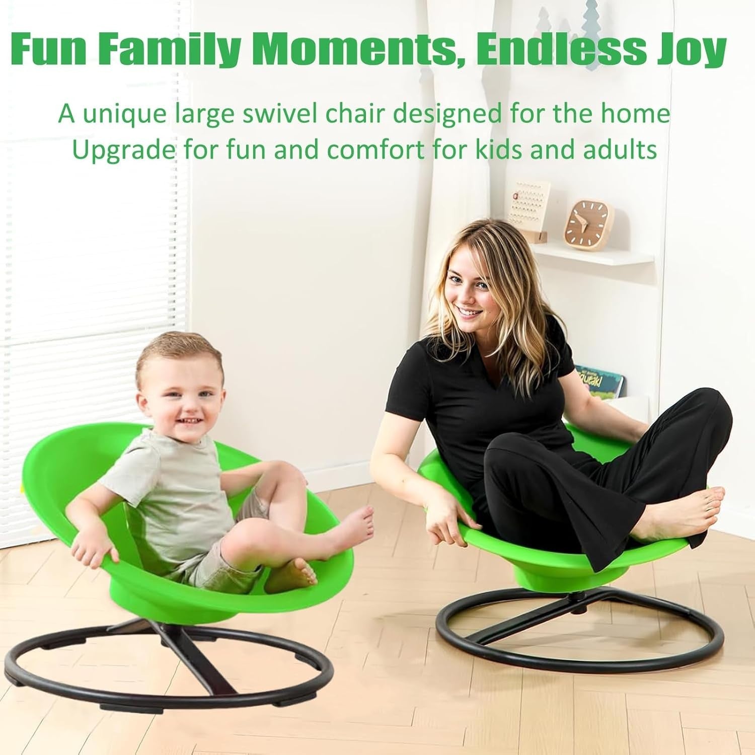 Large Green Sensory Spinning Chair 65cm Autism Kids 360 Swivel Seat Therapy
