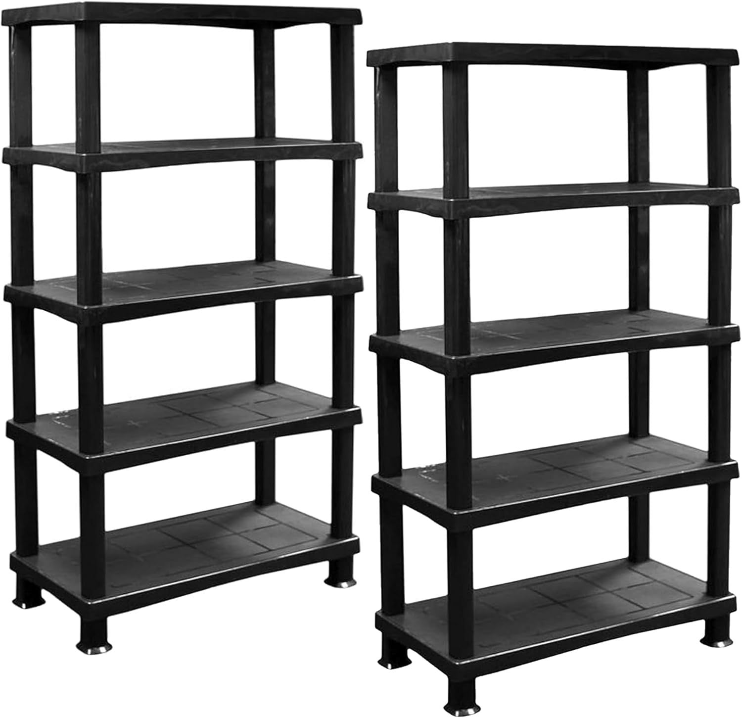 5-Tier Plastic Storage Shelf Heavy Duty 40D x 80W x 175H cm