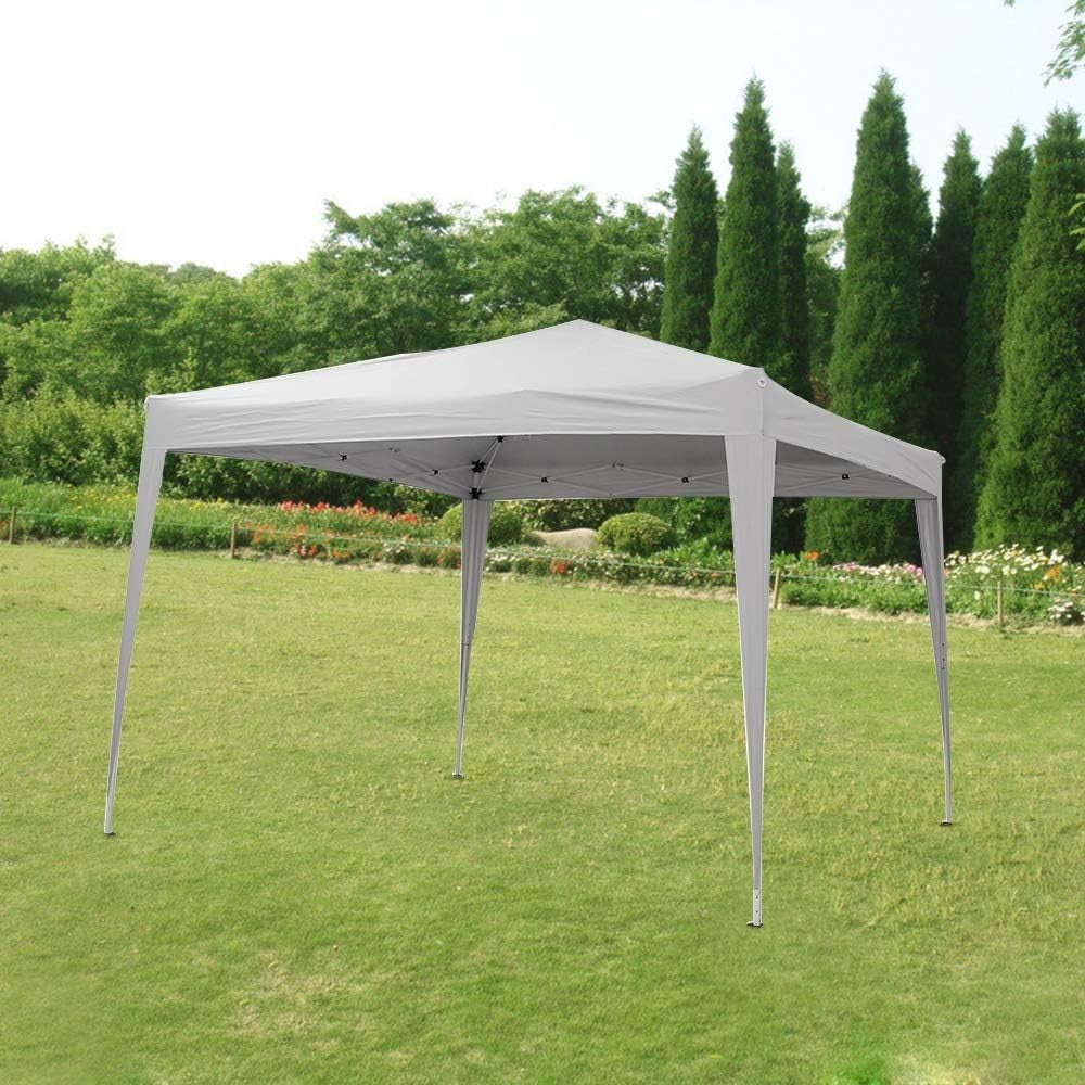 3x3M White Gazebo Outdoor Marquee Garden Party Tent with 4 Sidewalls & Carry Bag