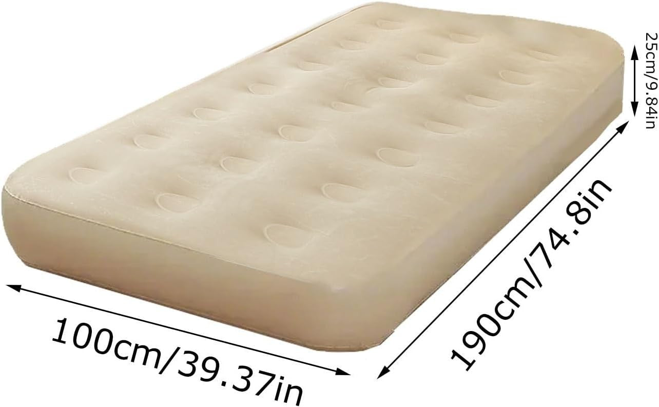 Twin Blow Up Air Mattress with Built-in Pump | Portable Floor Bed