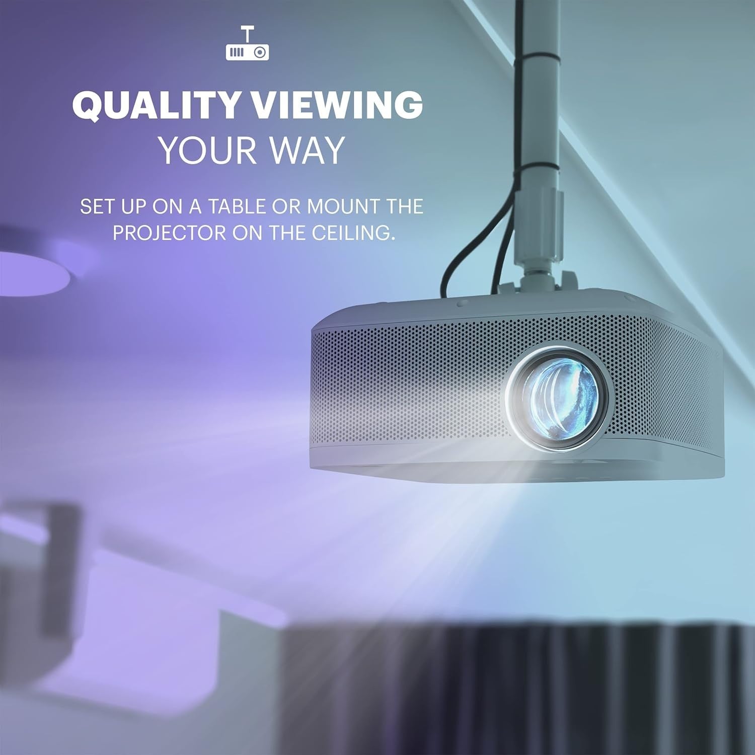 1080P Mini Projector Kit 100" Screen Tripod HDMI Portable Home Theater