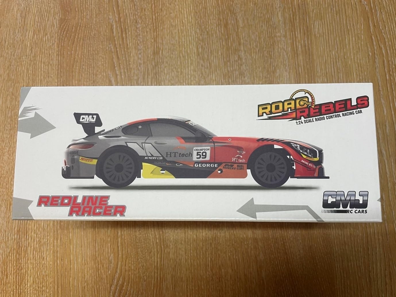 Road Rebel Redline Racer RC Car 1:24 Scale 2.4GHz High-Speed Toy Car