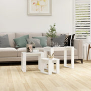 Space Saving Coffee Table White Modern Rectangular Engineered Wood 11.9kg