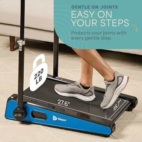 Compact Under Desk Walking Pad Mini Treadmill with 2-Stage Incline