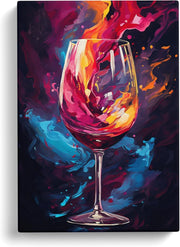 Abstract Wine Canvas Wall Art 76x50cm Framed