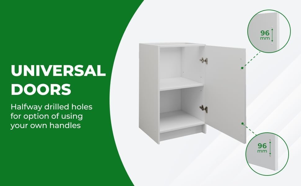 Modern 500mm Grey Matt Kitchen Base Cabinet Cupboard Storage Unit