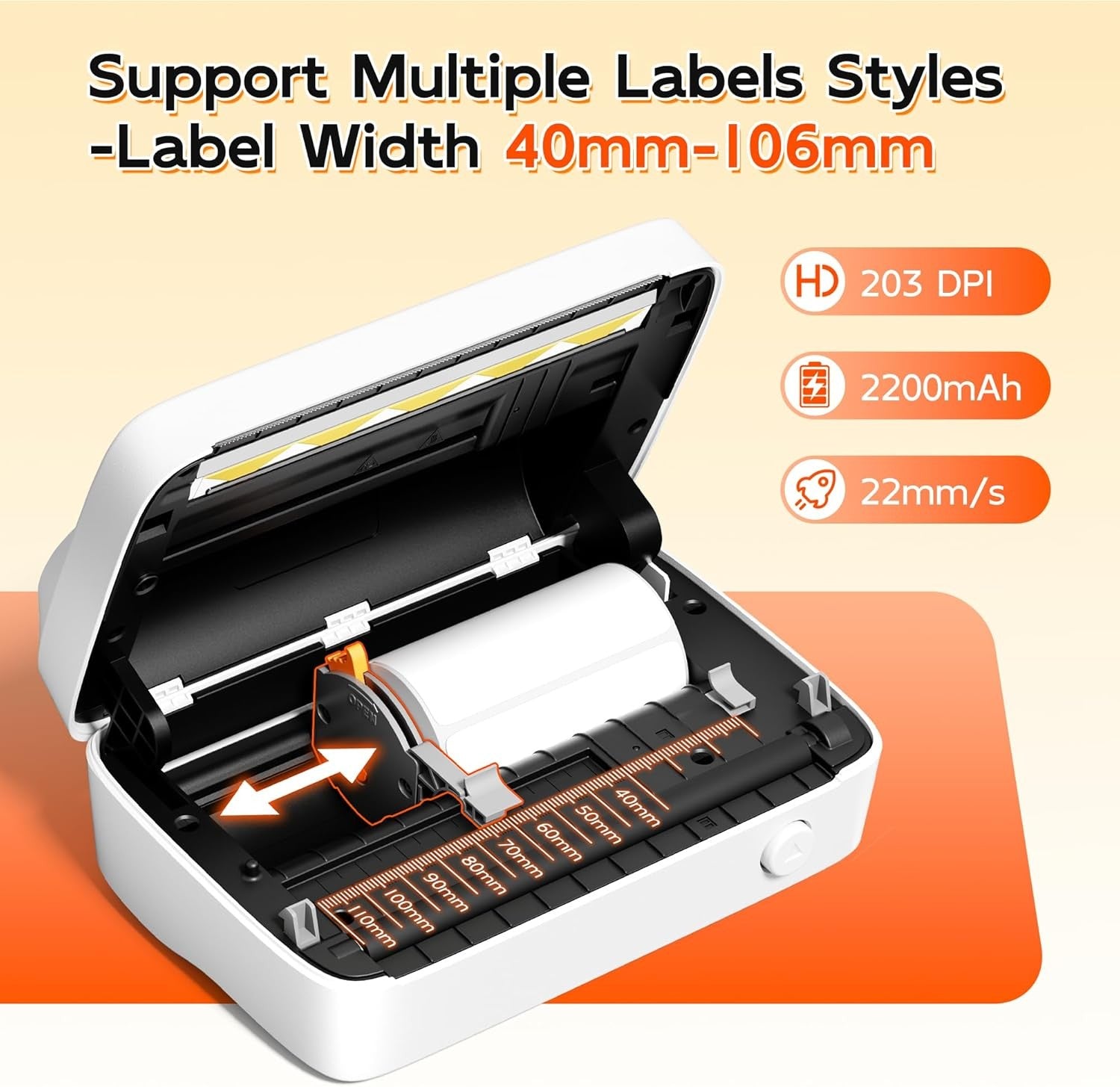 4x6 Shipping Label Printer Wireless Thermal Bluetooth 300DPI
