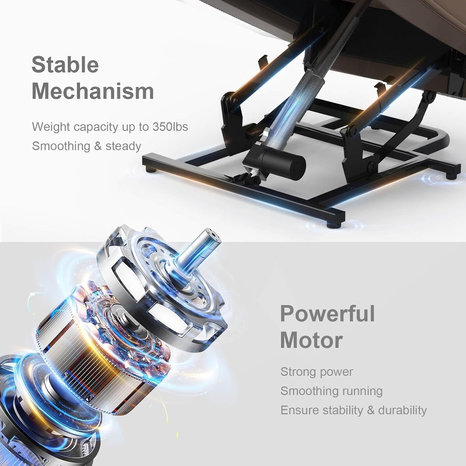 Power Lift Recliner Chair Massage USB Type-C Mocha Fabric Cup Holders Pockets