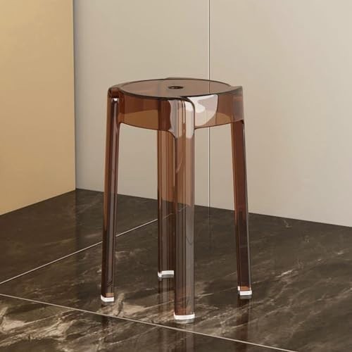 Clear Acrylic Bar Stool Backless Stackable Modern Kitchen & Patio Chair