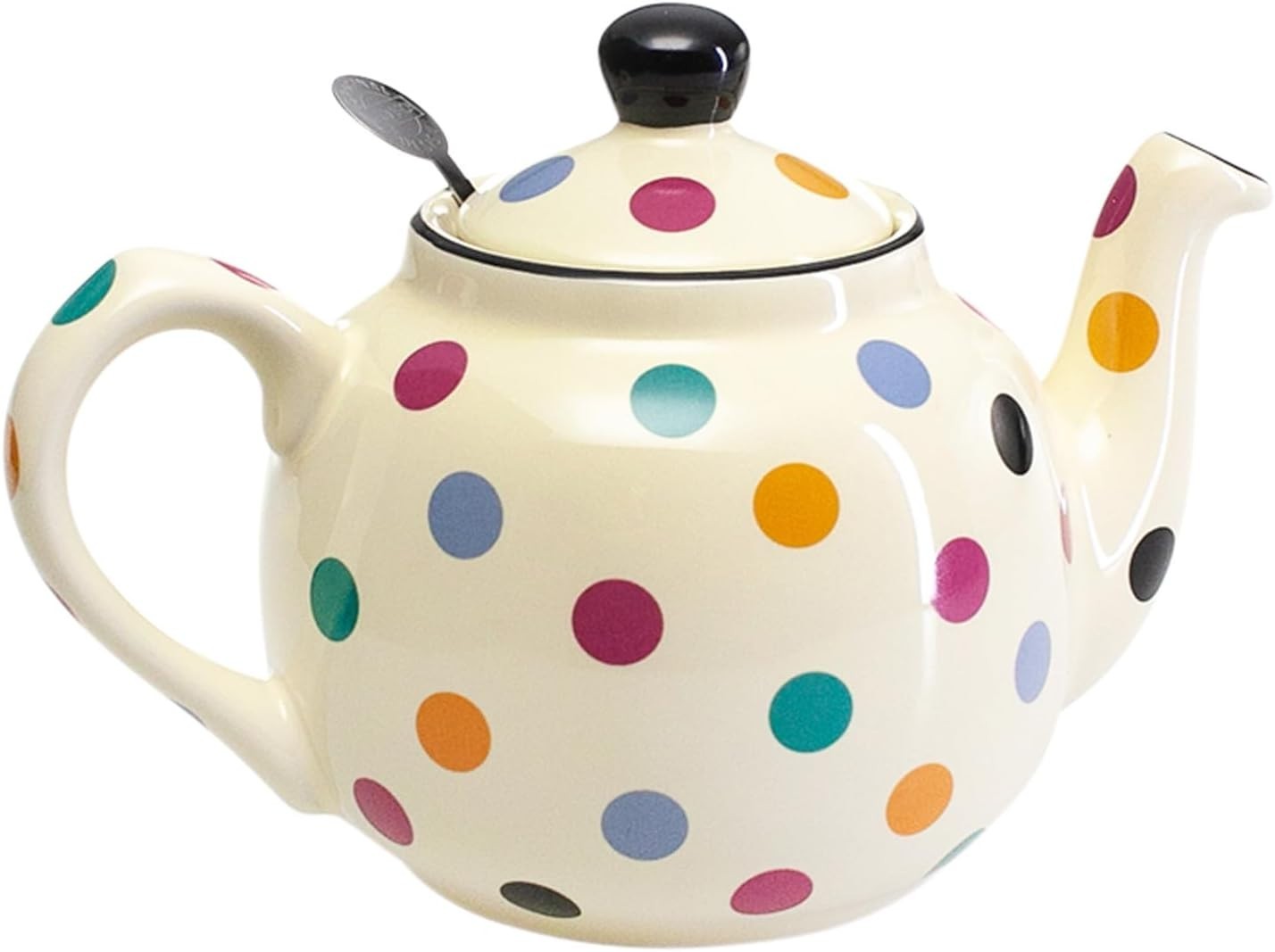 Ceramic Teapot with Infuser 600ml Yellow Farmhouse Loose Leaf Tea Pot