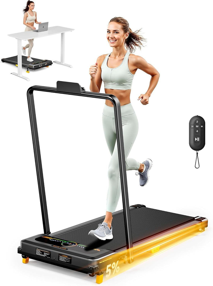 Compact Under Desk Treadmill 5% Incline Quiet 2.5HP Home/Office Use