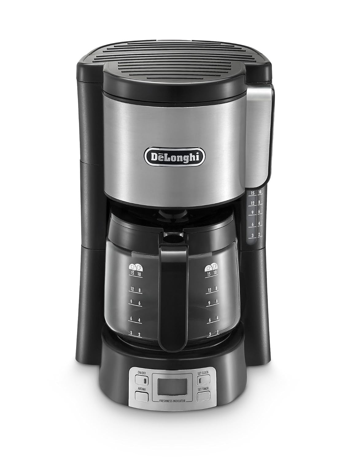 Digital Drip Coffee Maker 1.3L Timer Front-Loading 10–15 Cup 1000W Home Brewer