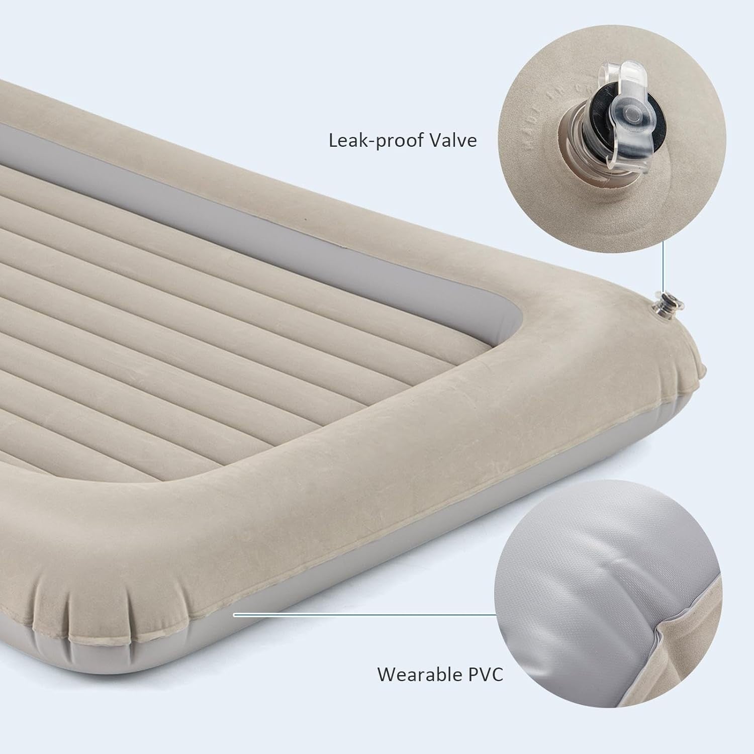 Kids Inflatable Toddler Travel Bed Air Mattress w/ Pump Portable