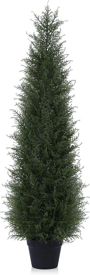 120cm Artificial Cypress Tree UV Resistant Outdoor Indoor Greenery Decoration
