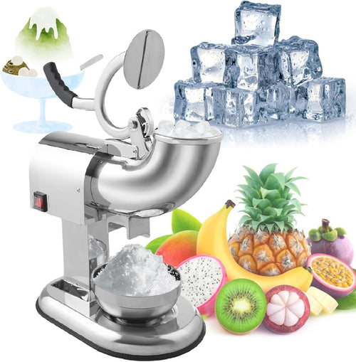 Electric Ice Crusher 350W Stainless Steel Dual Blade Snow Cone Shaver