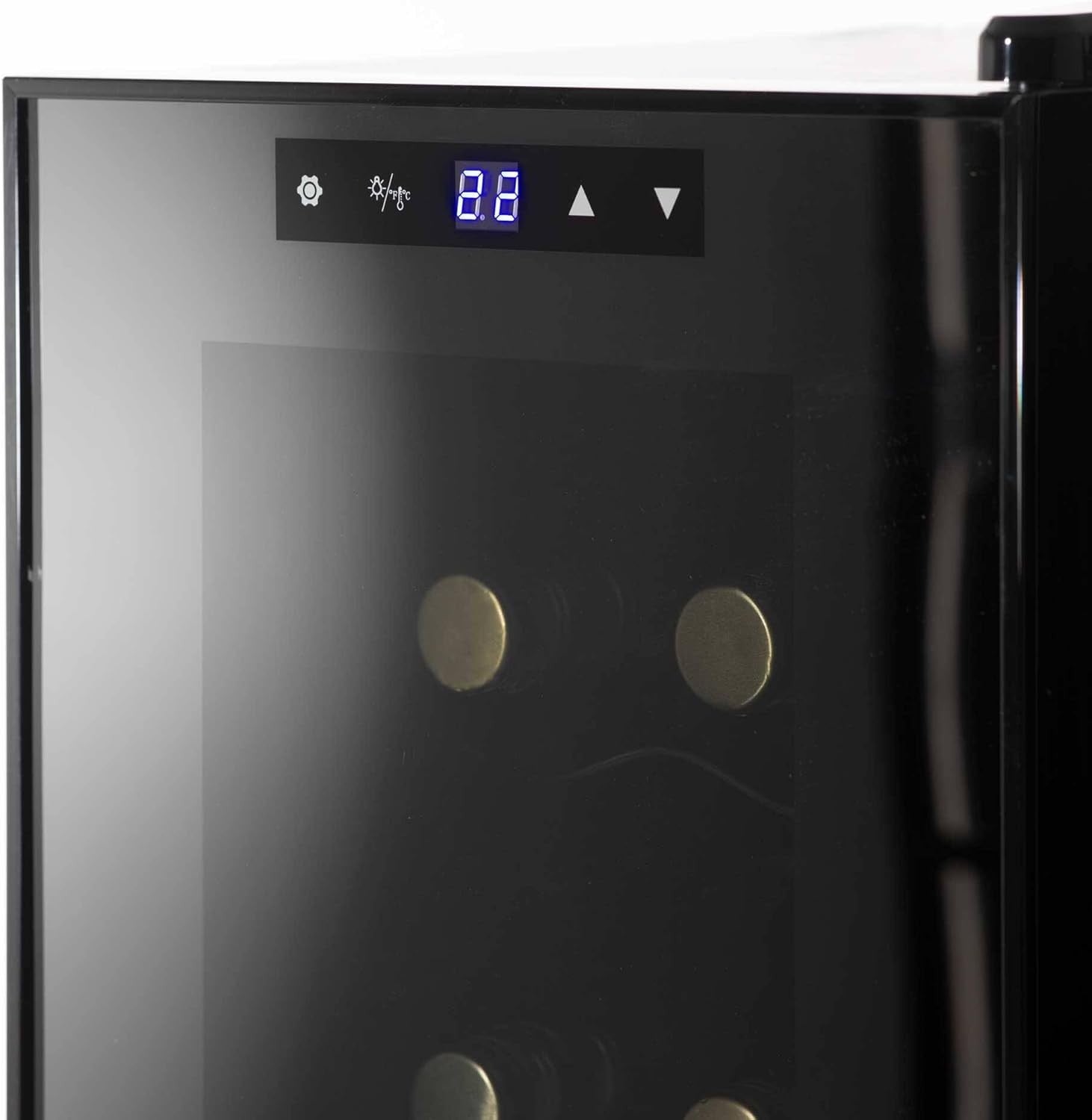 12 Bottle Wine Cooler Fridge Digital Touch Control Ultra Quiet Freestanding