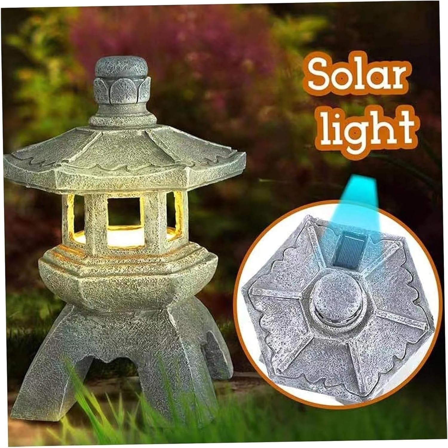 Solar Pagoda Lantern Statue – Japanese Zen Garden Ornament (Style 2)