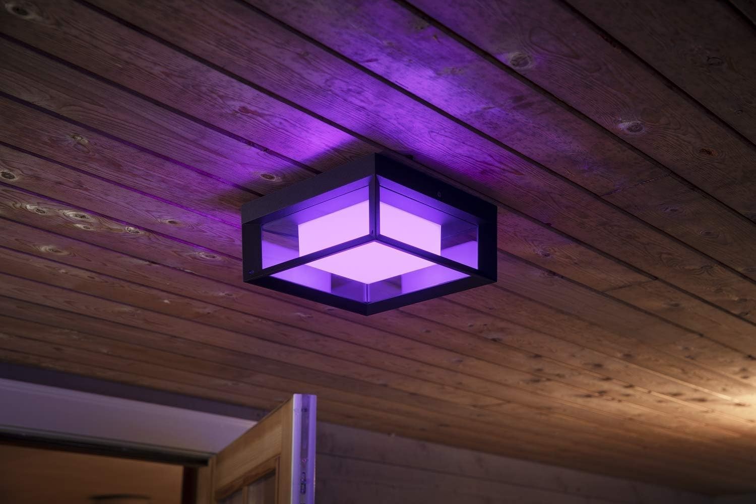 Smart Outdoor LED Wall Light RGB Square – Alexa Garden & Porch Lamp
