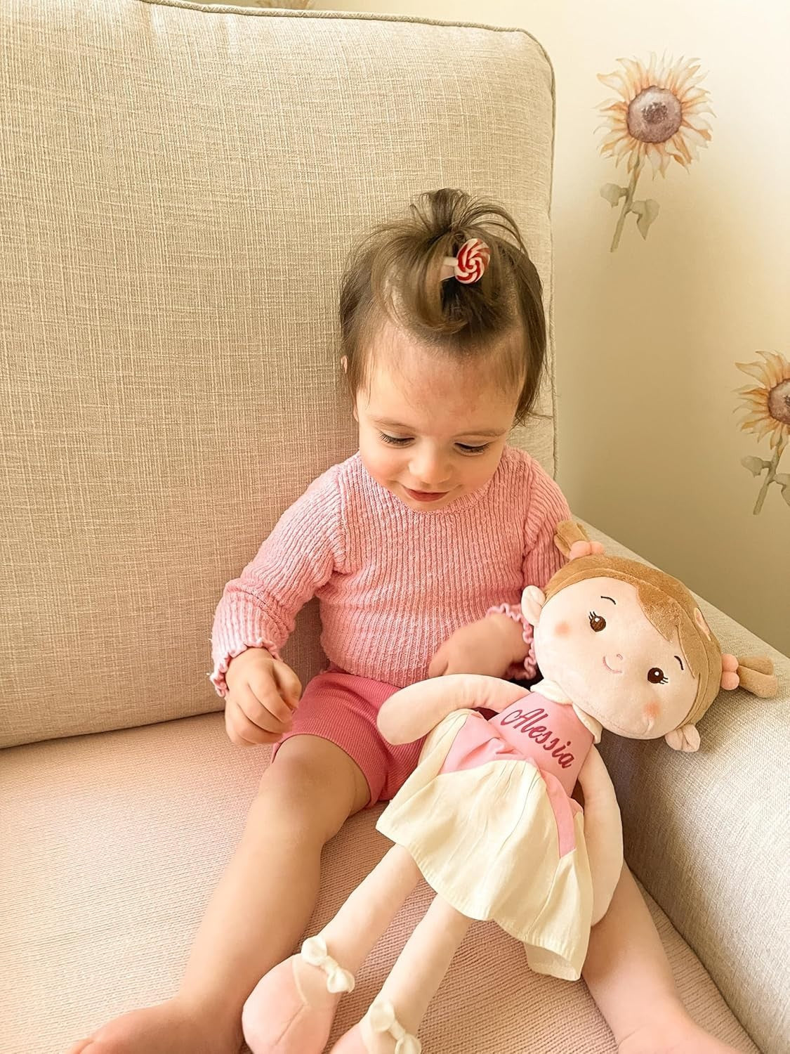 16” Soft Baby Doll Plush Rag Doll First Baby Toy for Toddlers 1+ Gift